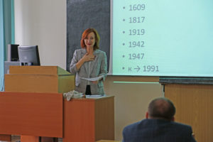 Представительница Новосибирского университета в БГТУ